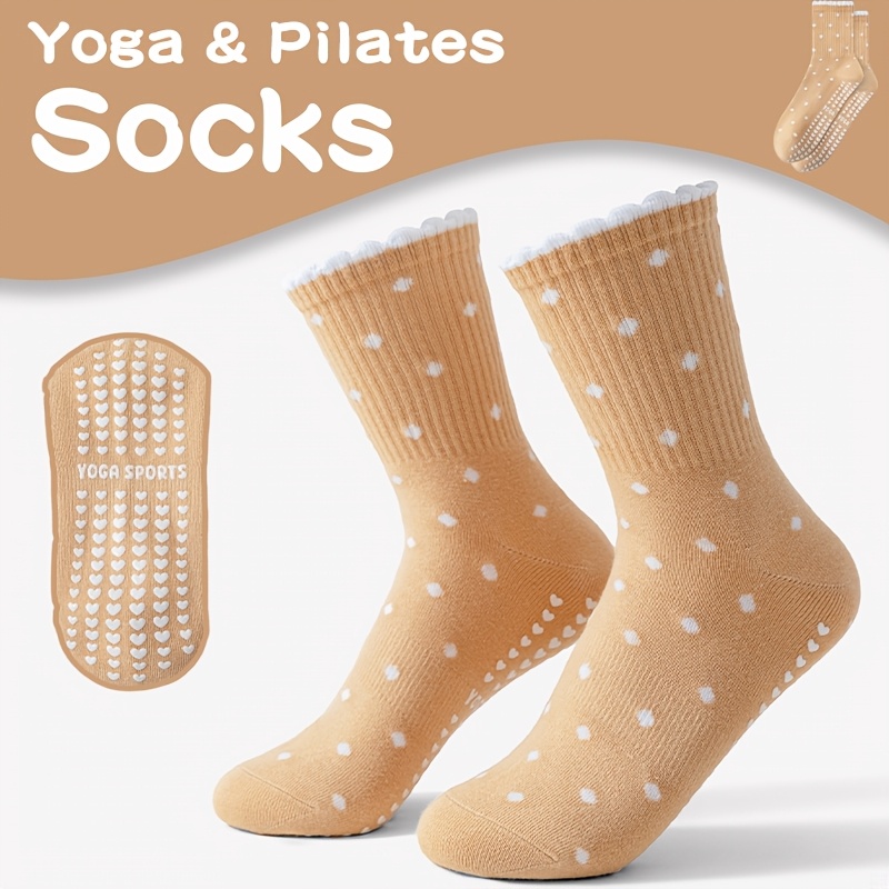 Medias Para Pilates Y Yoga - Kaus Kaki Yoga Wanita Warna Cokelat,