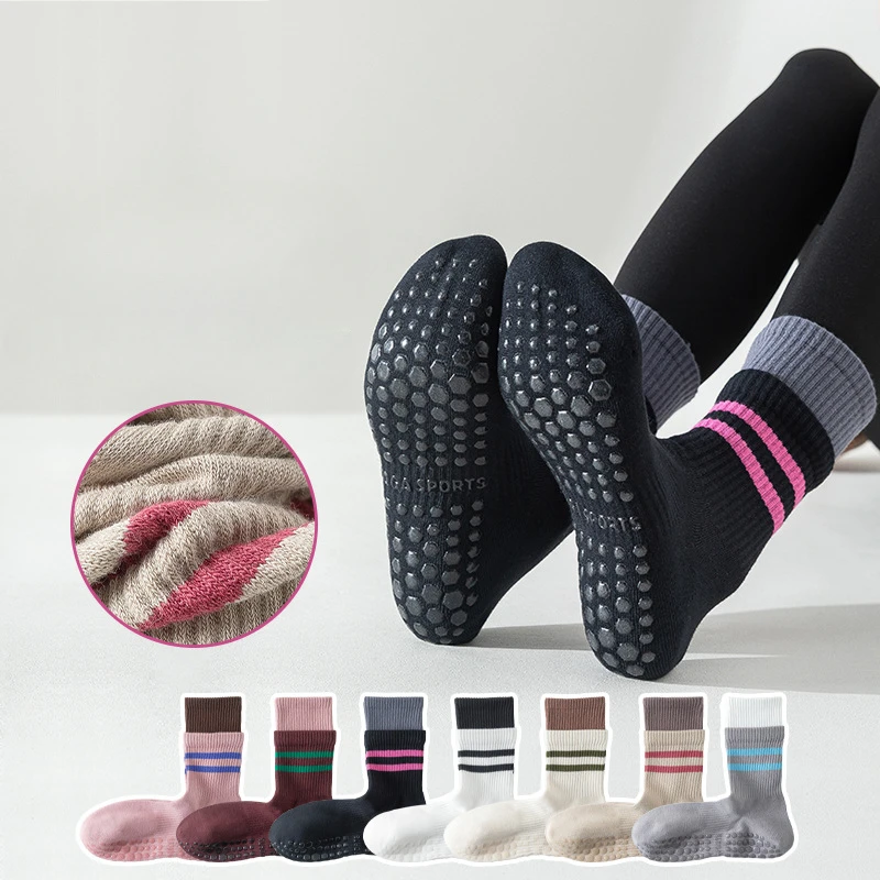 Medias Para Pilates Y Yoga - Kaus kaki Yoga katun rajut untuk