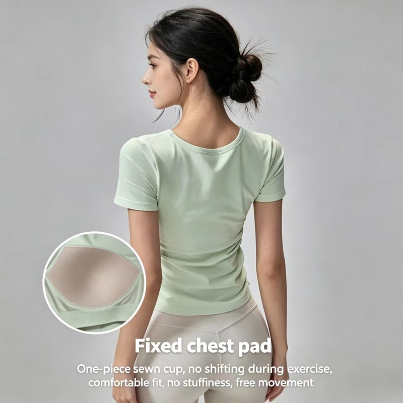 Kaos Olahraga Wanita Lengan Pe - Pilate Yoga Workout ulasan dan harga